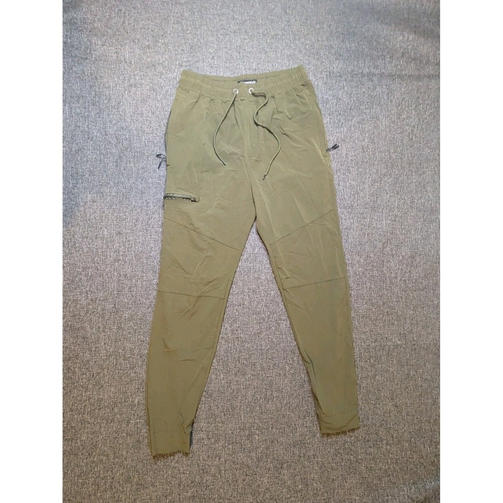 Aeropostale Jogger Pants Men's Small Green Kakhi Drawstring‎ Cotton Pockets